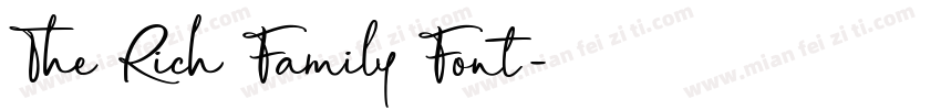 The Rich Family Font字体转换